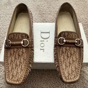 Dior Tan Monogram Loafers for women US 39.5